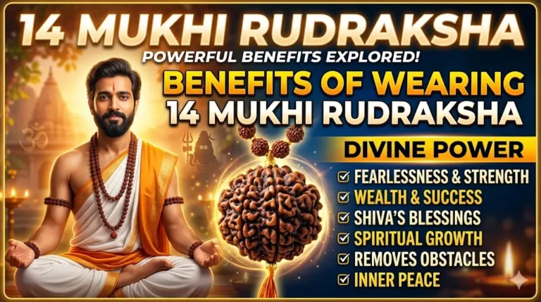 benefits of wearing 14 mukhi rudraksha