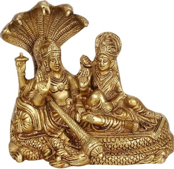 Brass Lakshmi Vishnu Idol