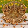 Laxmi Ganesh Saraswati Idol Diya Oil Lamp Deepak