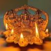 Laxmi Ganesh Saraswati Idol Diya Oil Lamp Deepak