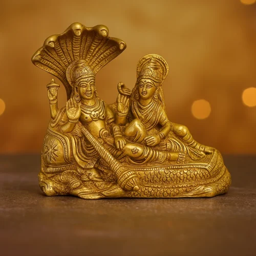 Brass Lakshmi Vishnu Idol