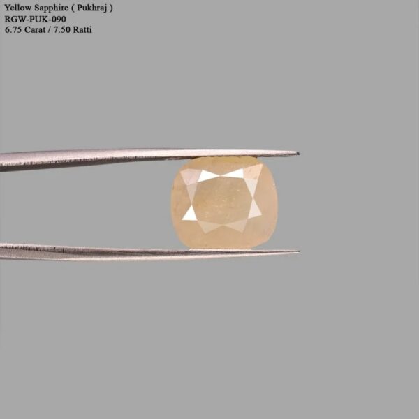 6.75 Carats Yellow Sapphire