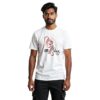 Men's Om Namah Shivay Texture Print Half Sleeves Regular White T-Shirt