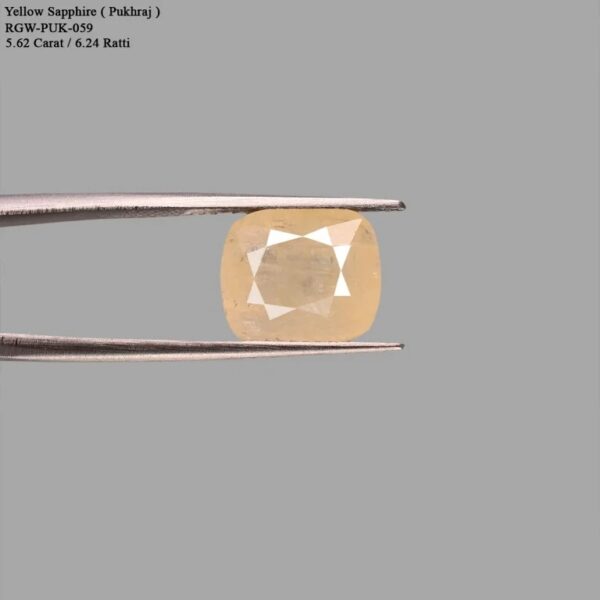 5.62 Carats Yellow Sapphire