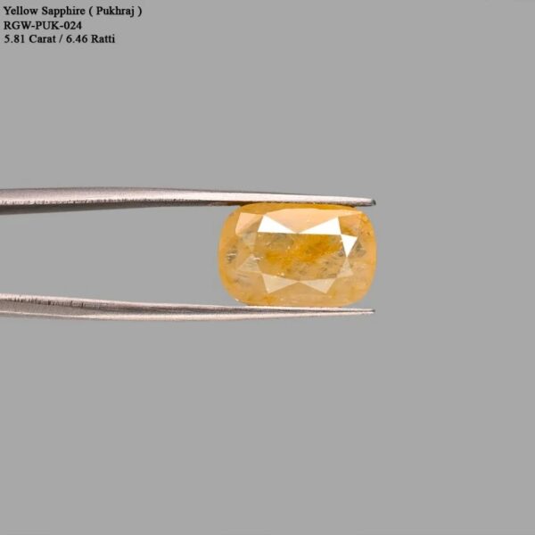 5.81 Carats Yellow Sapphire