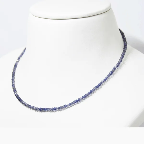 Natural Iolite (Neeli) Beads Mala