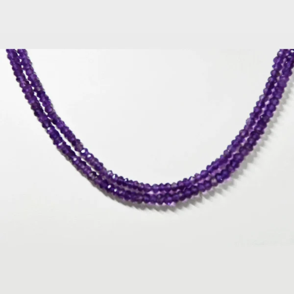 Natural Amethyst Mala Necklace – Purple Crystal Healing Beads