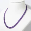Natural Amethyst Mala Necklace – Purple Crystal Healing Beads