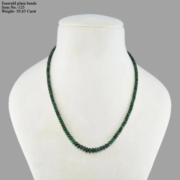 Genuine Emerald Beads Mala Necklace