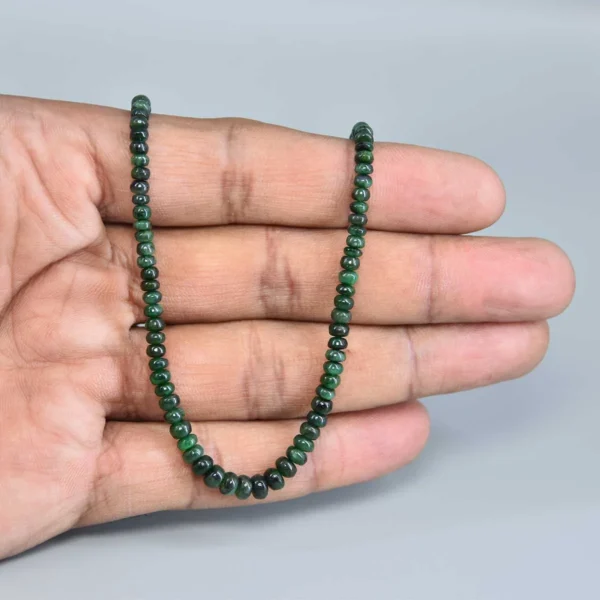 Genuine Emerald Beads Mala Necklace