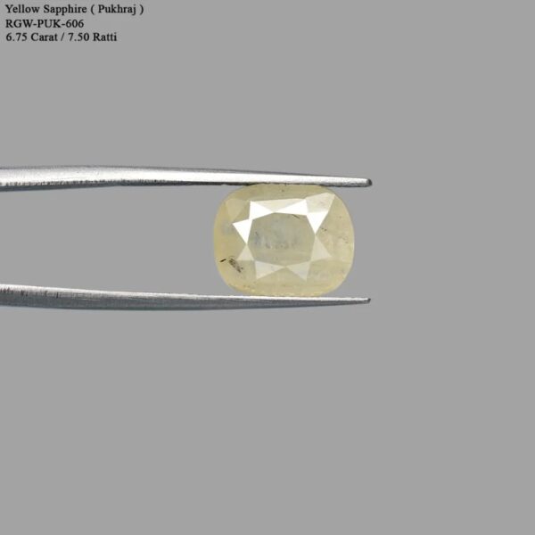 6.75 Carats Yellow Sapphire