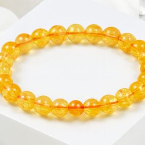 Natural Yellow Citrine Bracelet for Men & Women