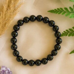 Black Tourmaline Beads Bracelet for Men & Women