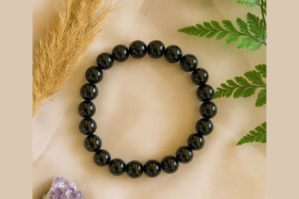 Black Tourmaline Beads Bracelet for Men & Women