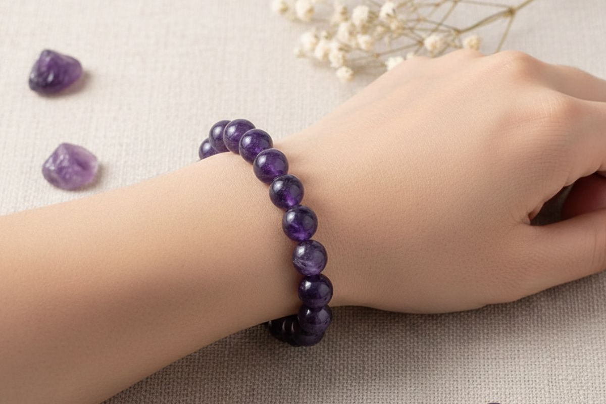 Natural Amethyst Bracelet for men and women