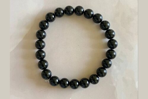 Black Tourmaline Beads Bracelet for Men & Women