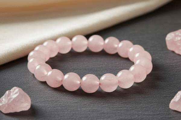 Natural Rose Quartz Beads Bracelet for Self-Love & Harmony
