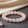 Natural Rose Quartz Beads Bracelet for Self-Love & Harmony