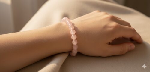 Natural Rose Quartz Beads Bracelet for Self-Love & Harmony