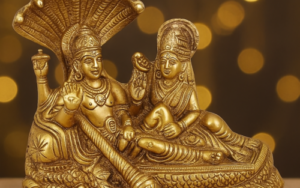 Brass Lakshmi Vishnu Idol