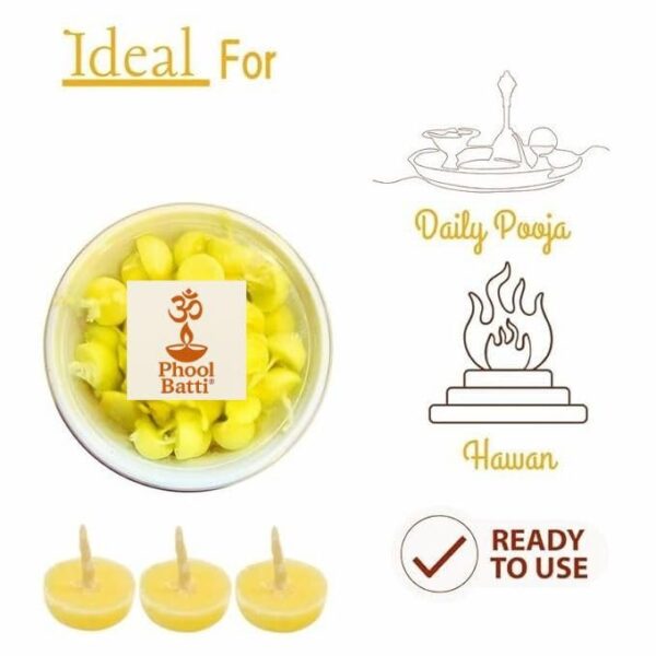 Cow Ghee Diya for Puja, 30 min Burning Time