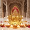 Laxmi Ganesh Saraswati Idol Diya Oil Lamp Deepak