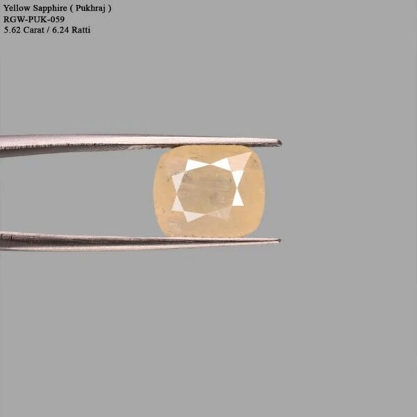 5.62 Carats Yellow Sapphire