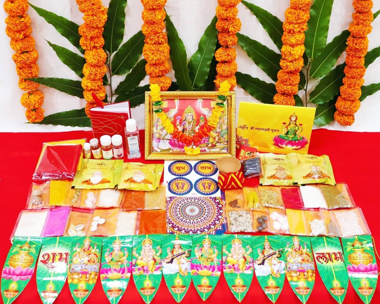 Diwali Puja Samagri Kit for Mahalakshmi - Image 1
