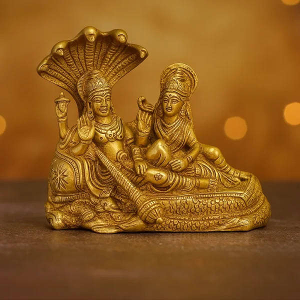 Brass Lakshmi Vishnu Idol
