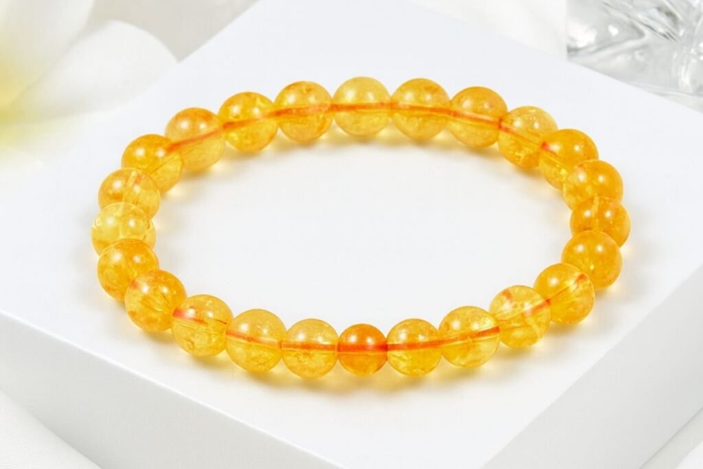 Natural Yellow Citrine Bracelet for Men & Women