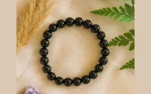 Black Tourmaline Beads Bracelet for Men & Women