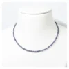 Natural Iolite (Neeli) Beads Mala