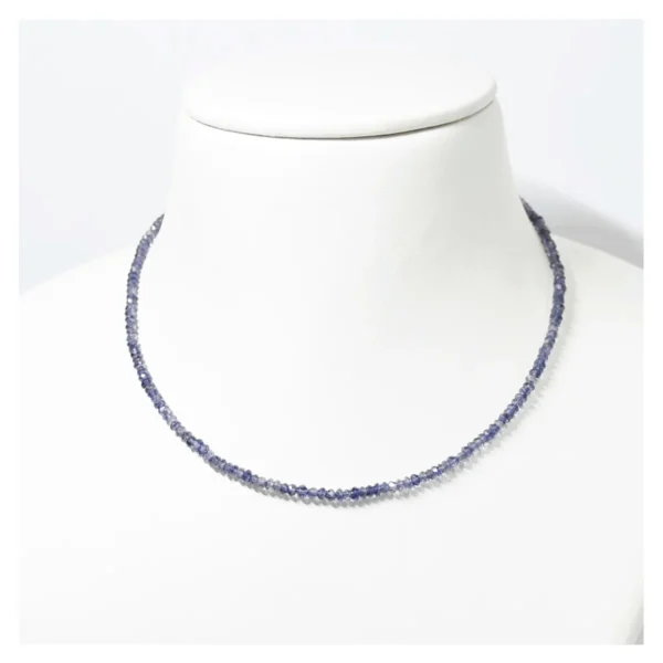 Natural Iolite (Neeli) Beads Mala