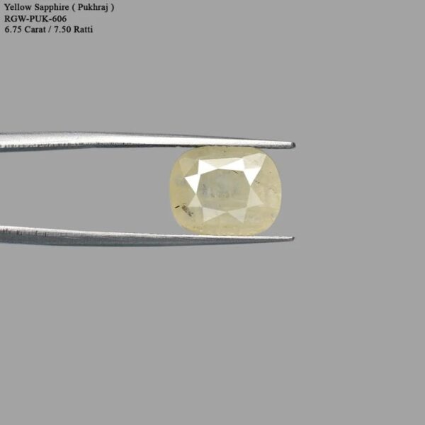 6.75 Carats Yellow Sapphire