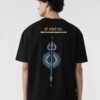 Men’s Black Oversized “Karma” Graphic T-Shirt | Spiritual Sanskrit Print