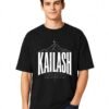Oversized T Shirt for Men Pure Cotton Graphic Black Tee