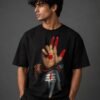 Unisex Spiritual Graphic | Shiva Hand Art Print | Hindu Devotional Streetwear
