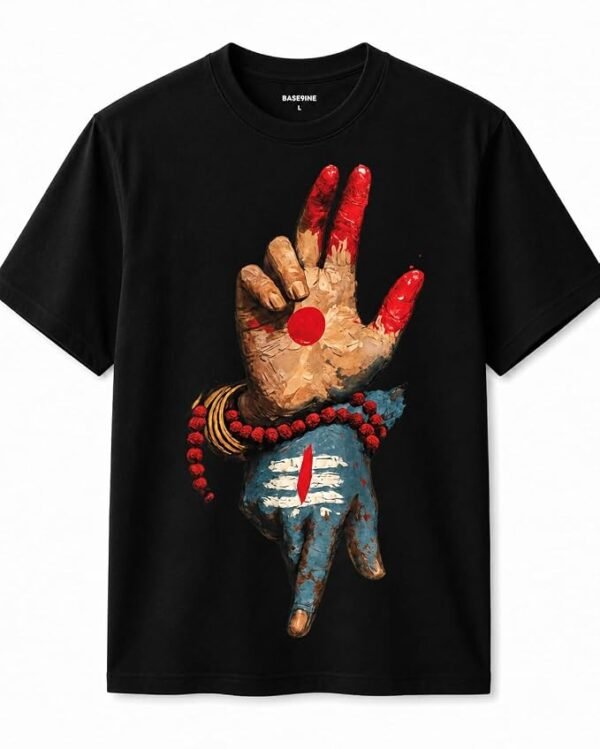 61qqfbweATL._SX679_ Unisex Spiritual Graphic | Shiva Hand Art Print | Hindu Devotional Streetwear