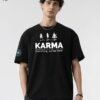 Men’s Black Oversized “Karma” Graphic T-Shirt | Spiritual Sanskrit Print