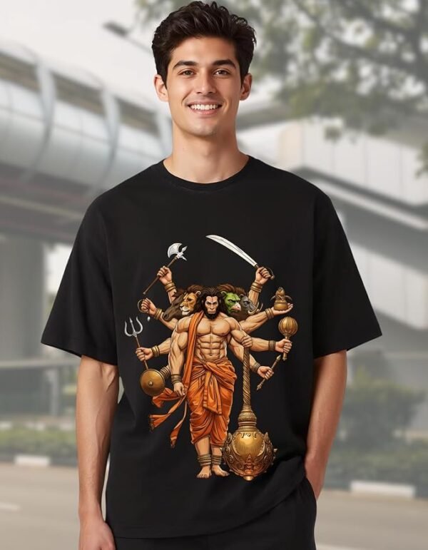 Oversized T Shirt for Men Pure Cotton Graphic Tee