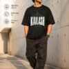 Oversized T Shirt for Men Pure Cotton Graphic Black Tee