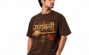 Mahabali Hanuman Oversized Spiritual Graphic T-Shirt for Men