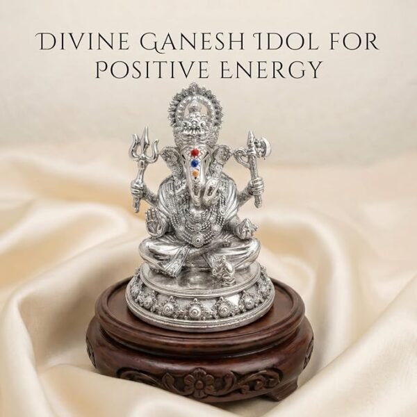 Silver Plated Ganesh Idol 3 Inch with Gift Box