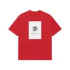 Inner Peace Om Printed T-Shirt – Spiritual Graphic Tee | Unisex Casual Wear | Coral Red - Mockup