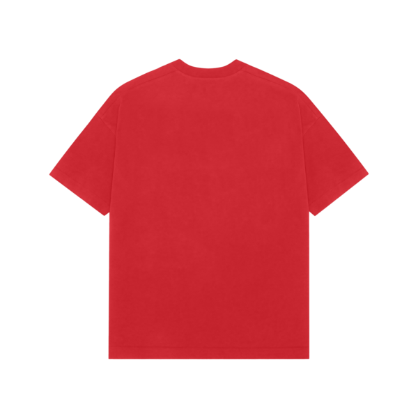 Red - Flat back back Inner Peace Om Printed T-Shirt – Spiritual Graphic Tee | Unisex Casual Wear | Coral Red