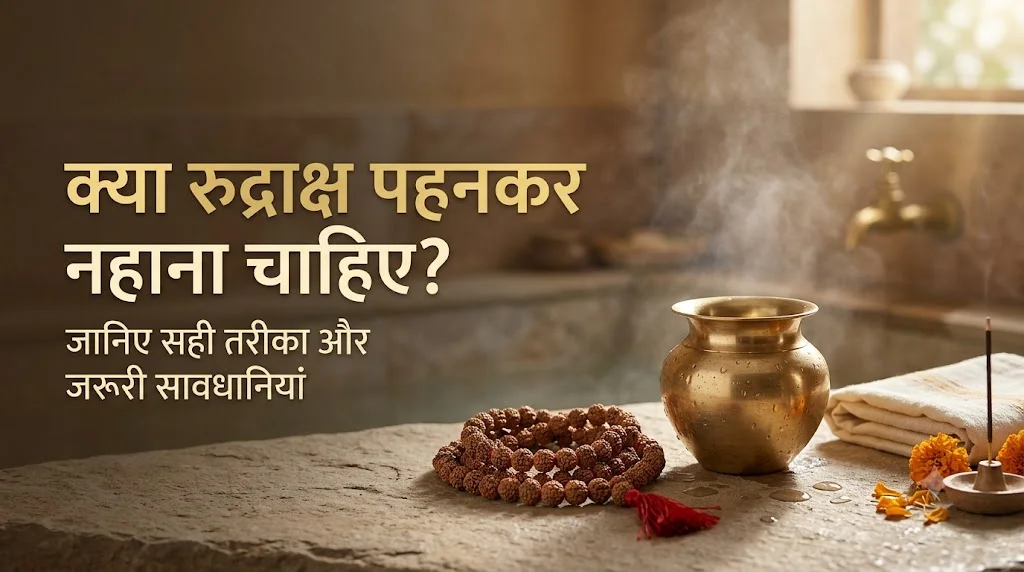 रुद्राक्ष पहनकर नहाने का सही तरीका और रुद्राक्ष की देखभाल