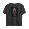 Cosmic Trishul & Rudraksha Graphic Print T-Shirt – Lord Shiva Crescent Moon Spiritual Oversized Cotton Tee - Mockup